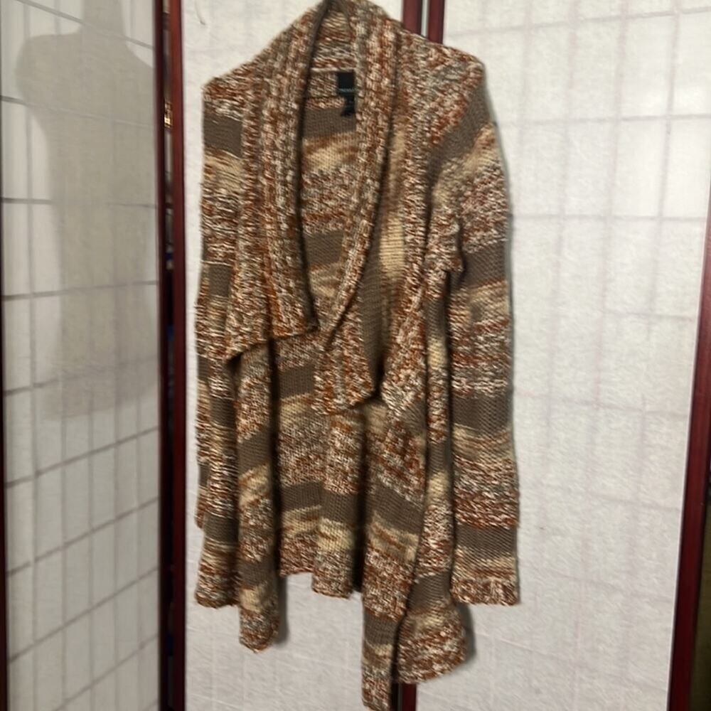 CYNTHIA ROWLEY OPEN KNIT MULTIPLE TUNIC CARDIGAN SWEATER SIZE XS